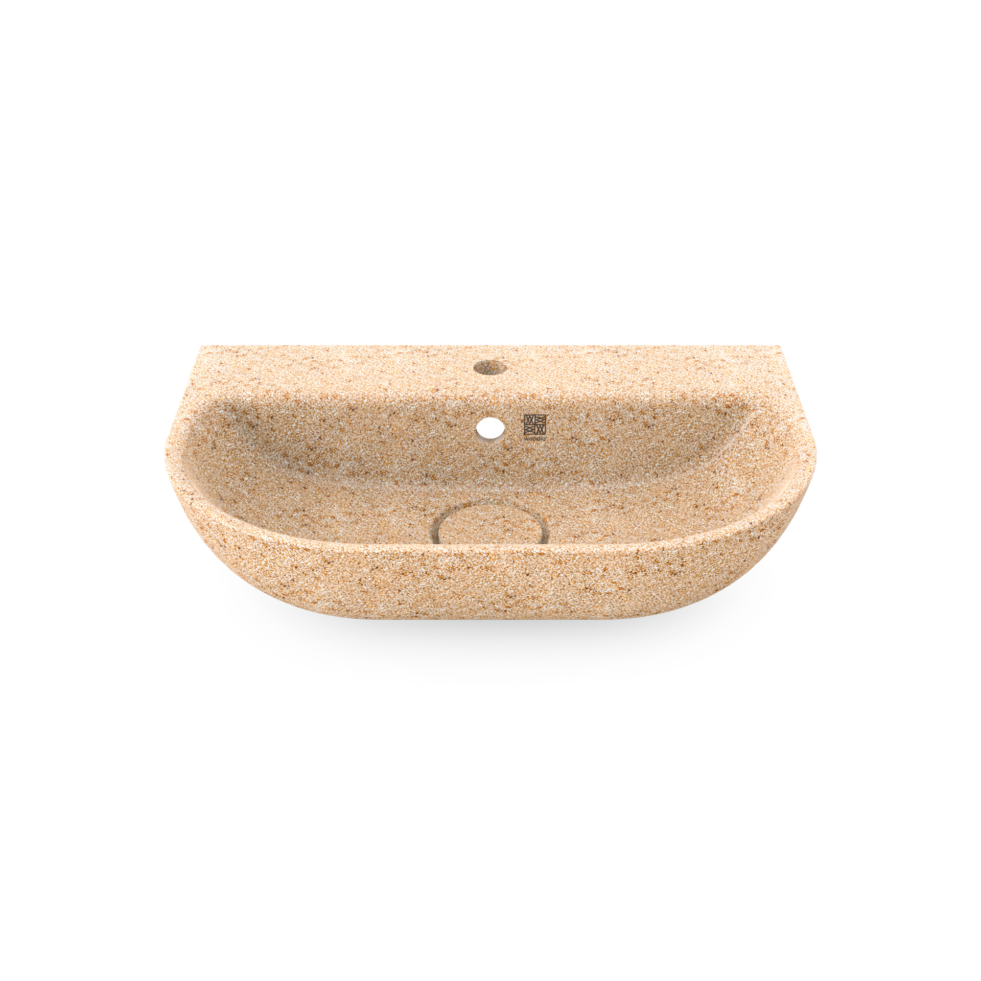 Woodio Soft60 wall-mounted sink Natural