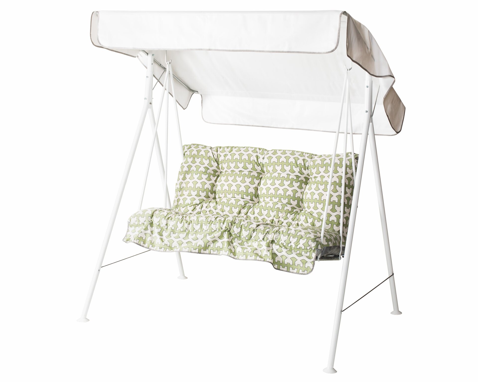 Varax Duo garden swing for 2 people White / Beige - green 45B
