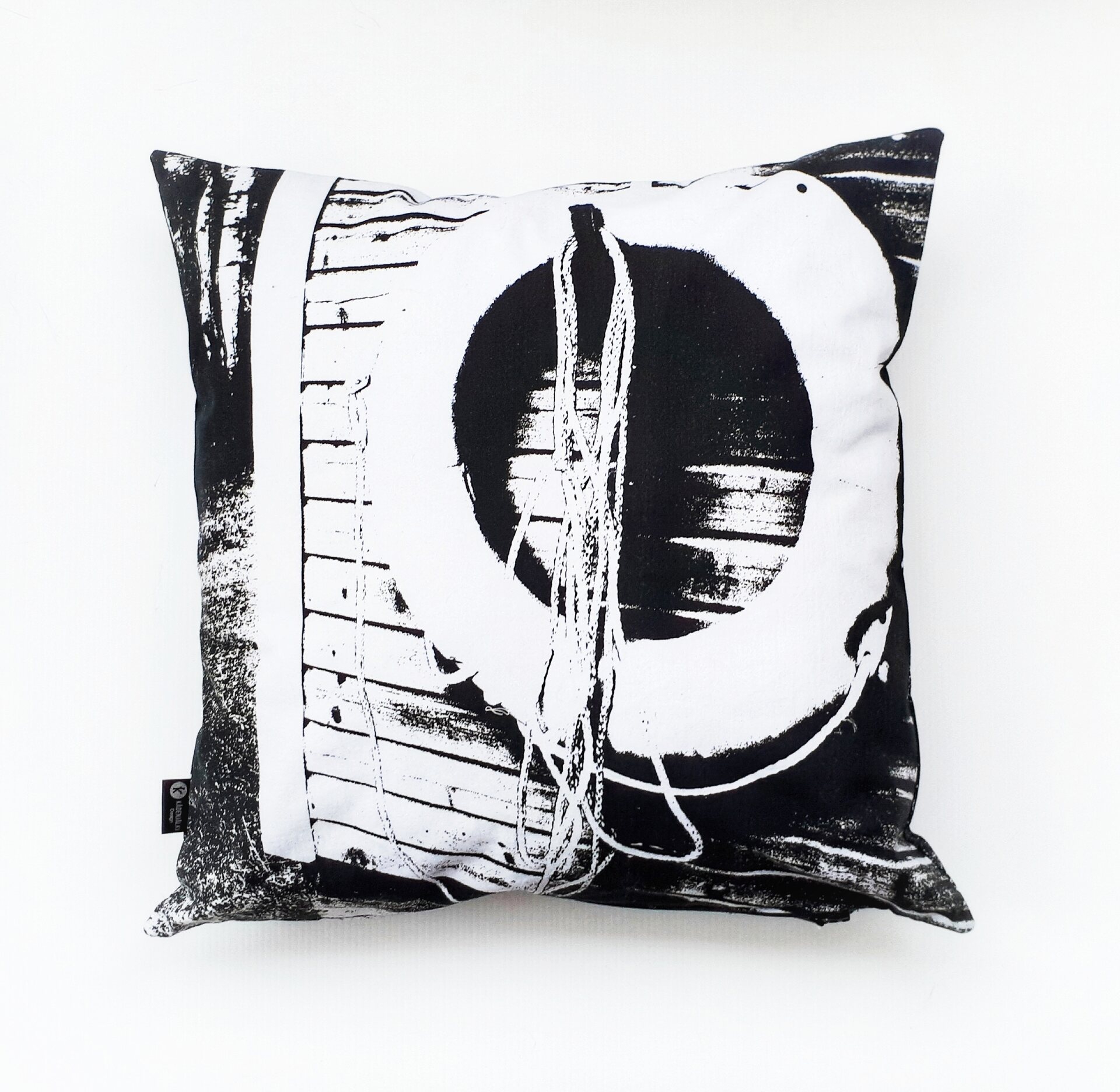 Lifesaver-koristetyynynpäällinen Vaaleanharmaa