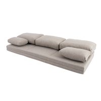 Foldable mattress set 190 cm beige