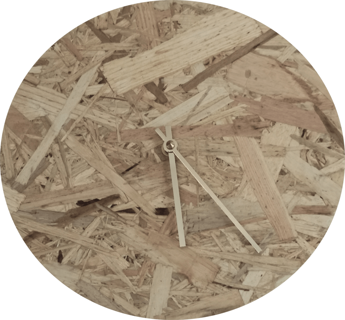 Lastu wall clock Natural/gold