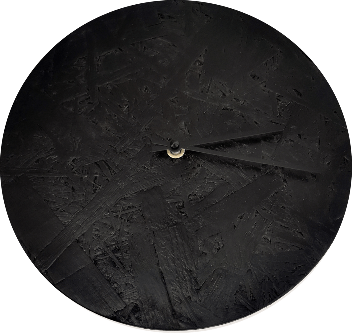 Lastu wall clock Черный/черный