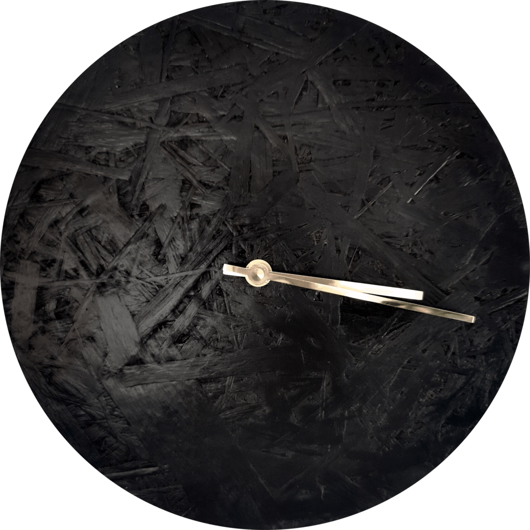 Lastu wall clock Черный/gold