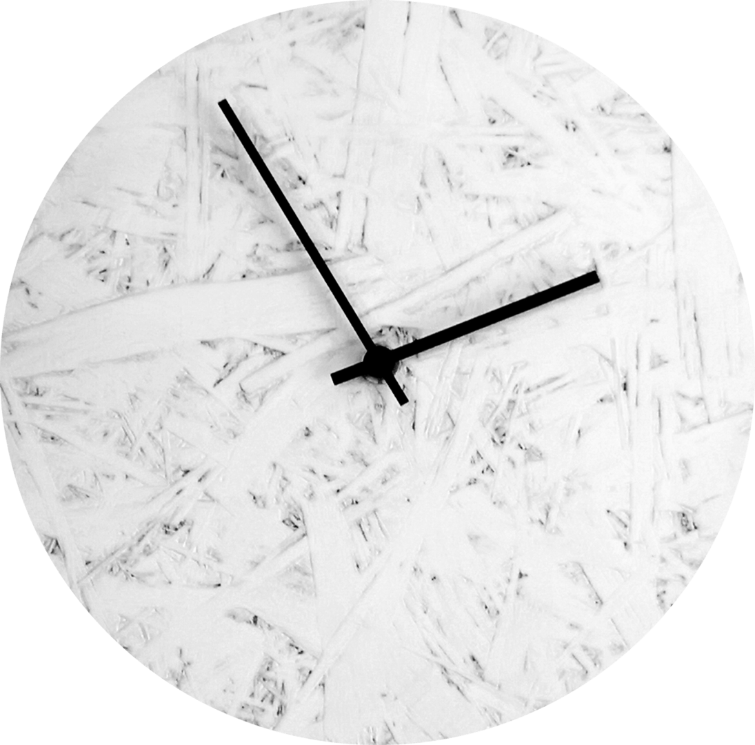 Lastu wall clock Белый/черный