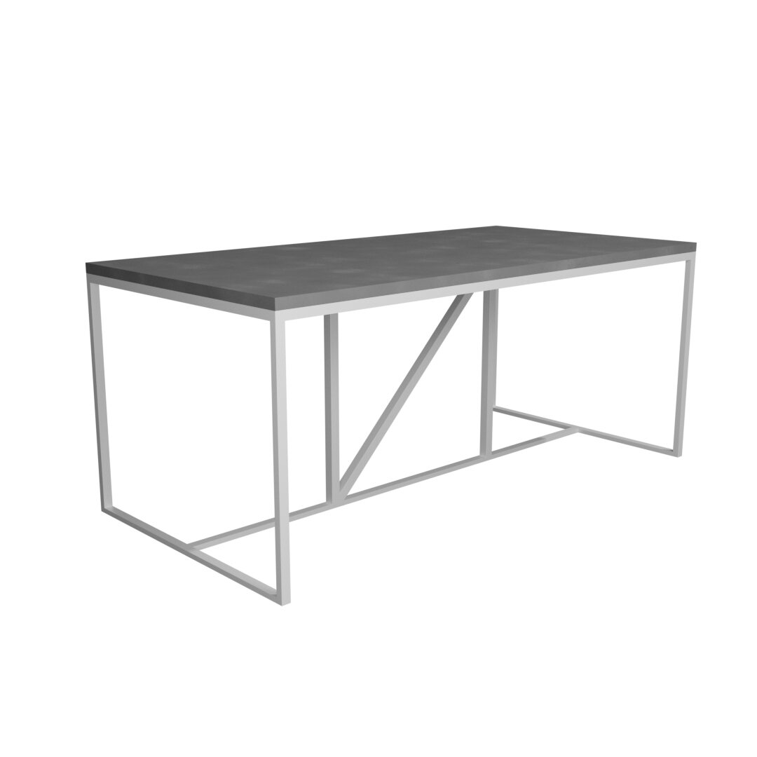 Concrete Dining Table 180° Vit