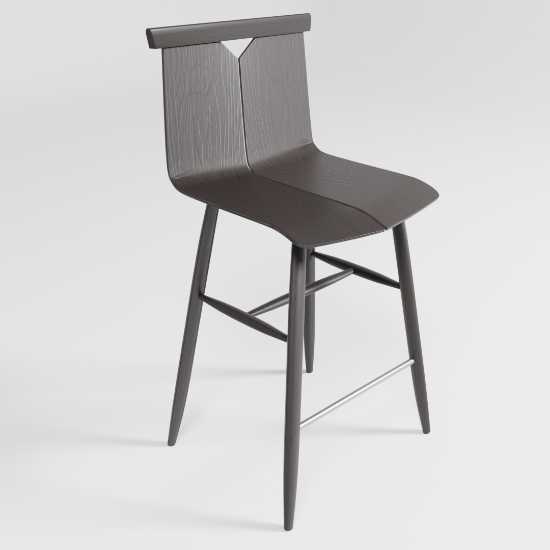 Puulon Oy 1960-baarituoli Musta