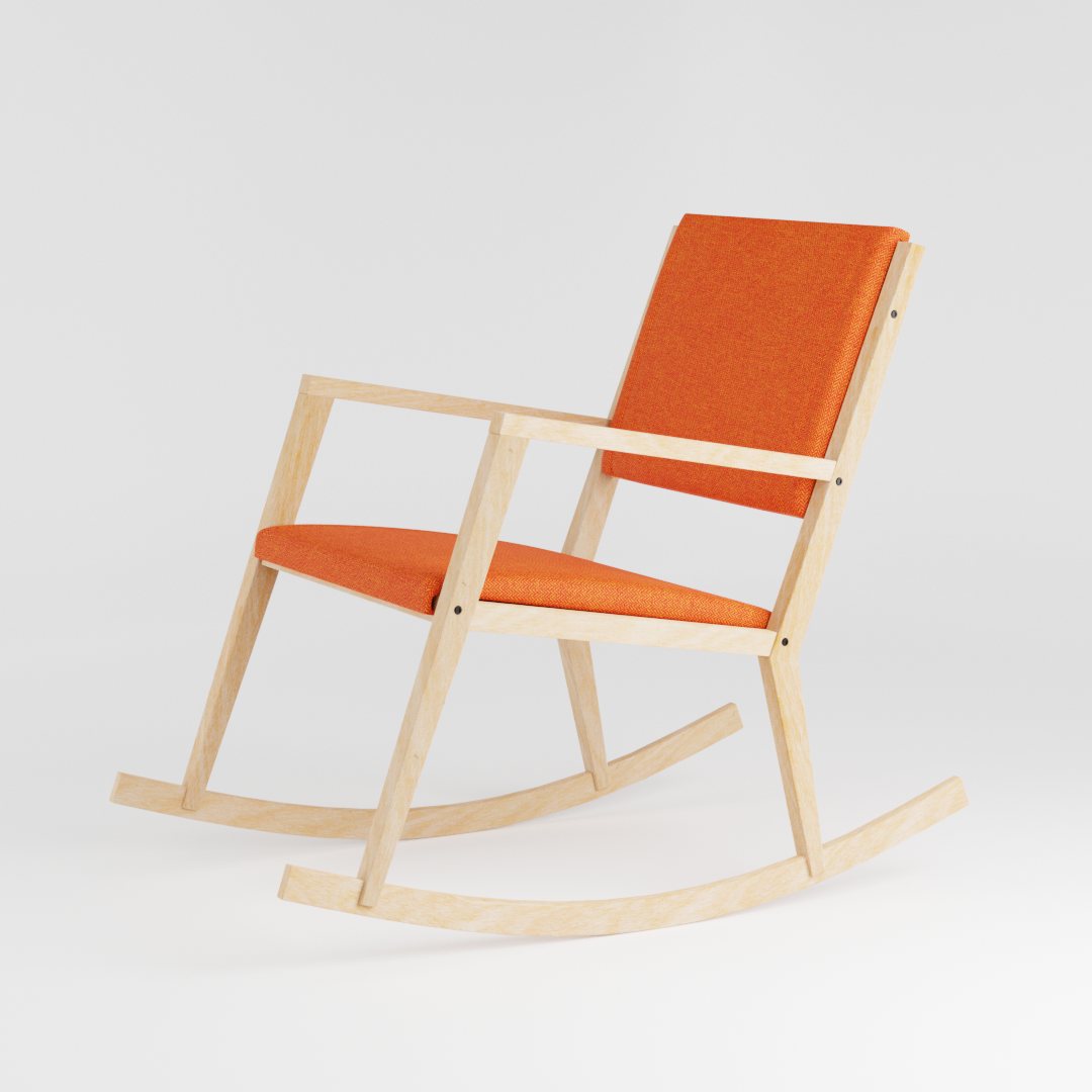 Onni-keinutuoli luonnonvärinen koivu Jazz 21 Brick