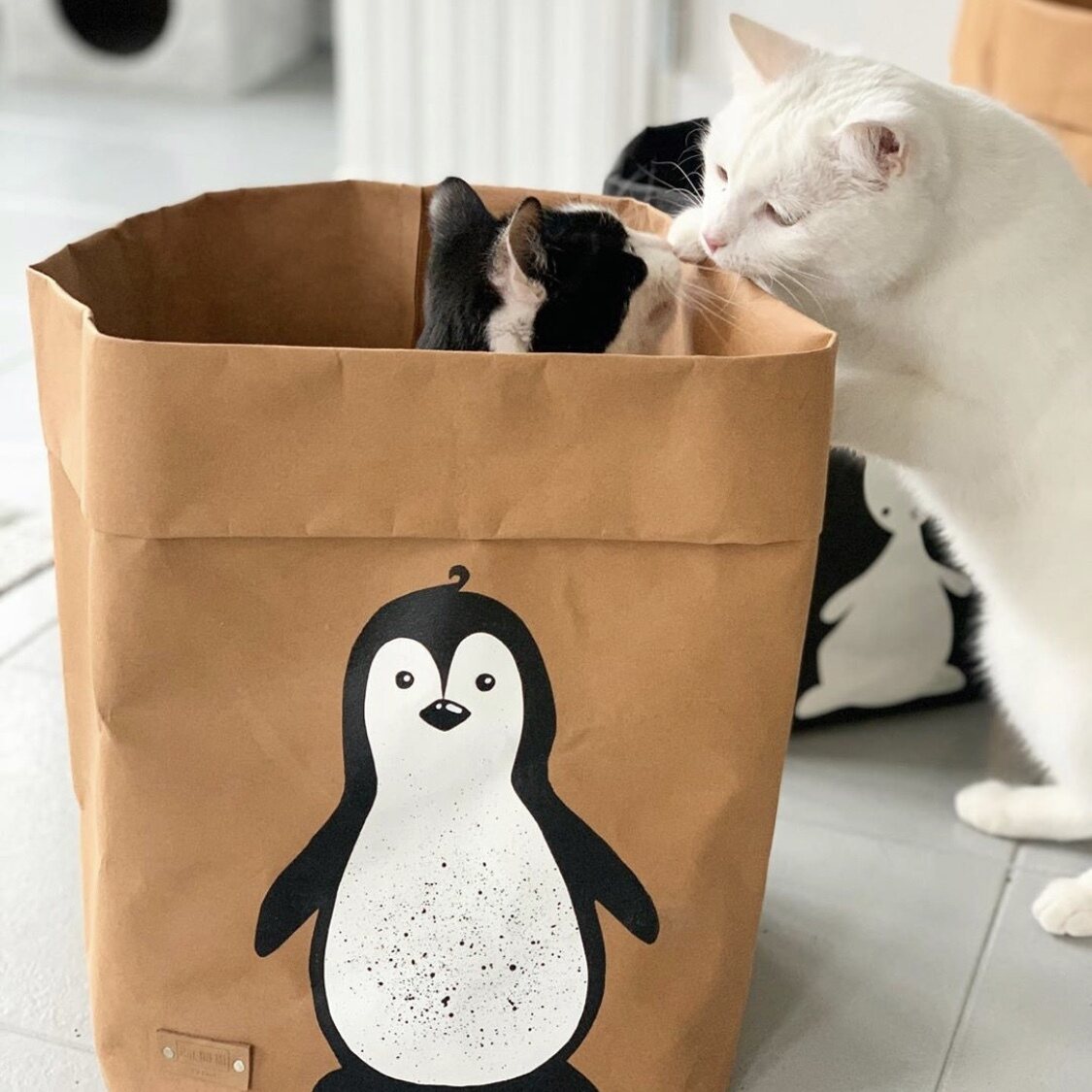 Penguin Basket Pruun basket