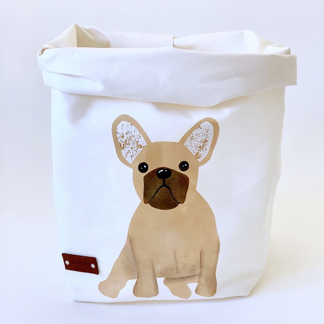 Französische Bulldogge Korb Weiß korb/braun Französische Bulldogge