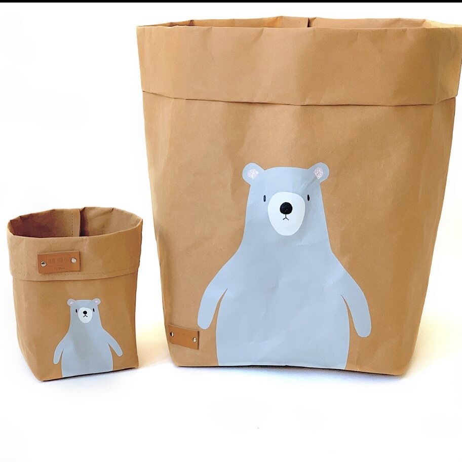 Teddy Bear Basket Marrone