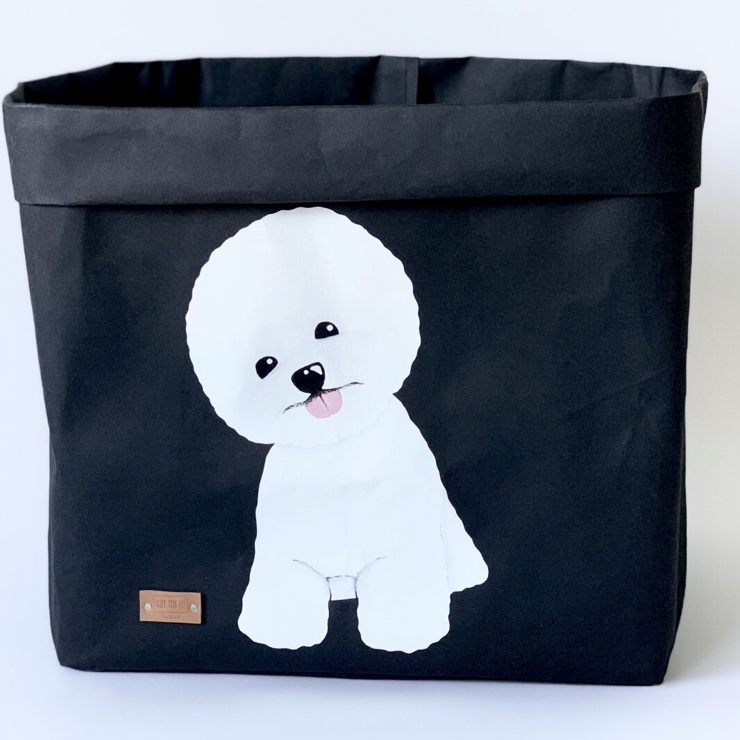 Bichon frise -kori Musta kori /valkoinen Bichon frise