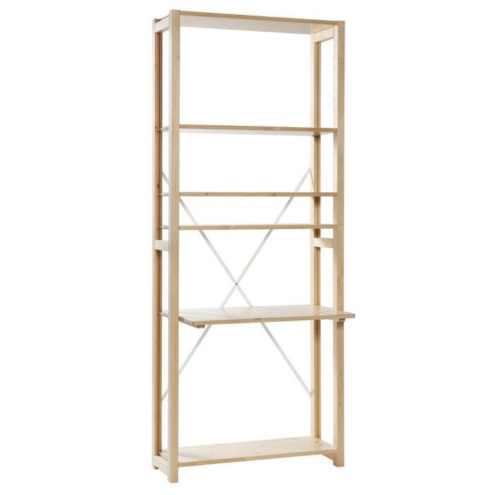 Lundia Classic työpiste ulkonevalla tasolla Luonnonvärinen