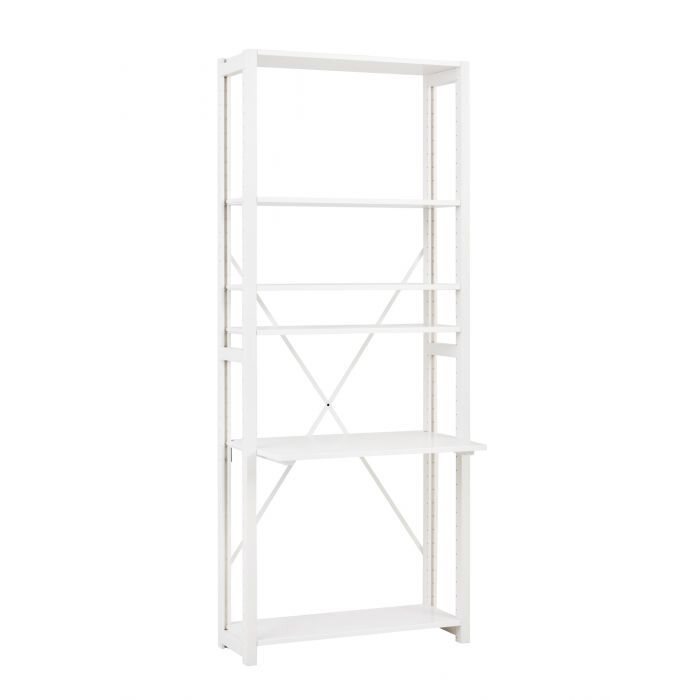 Lundia Classic työpiste ulkonevalla tasolla Valkoinen