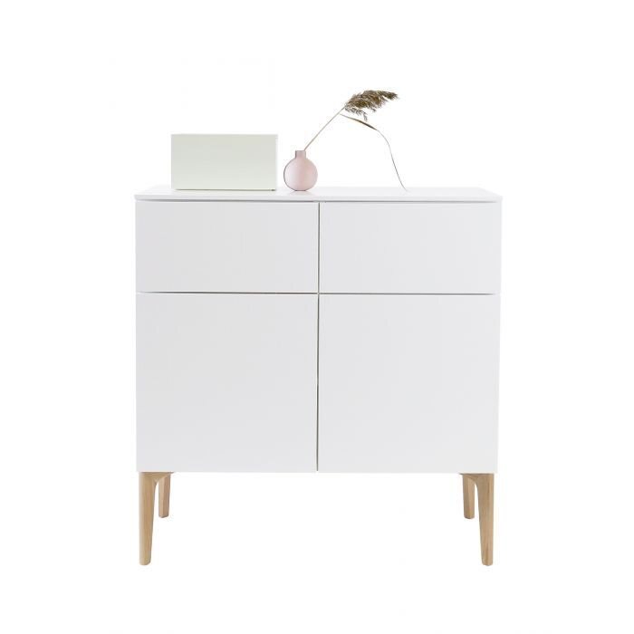 Lundia Fuuga -senkki, kaapilla ja laatikoilla Valkoinen/tammi