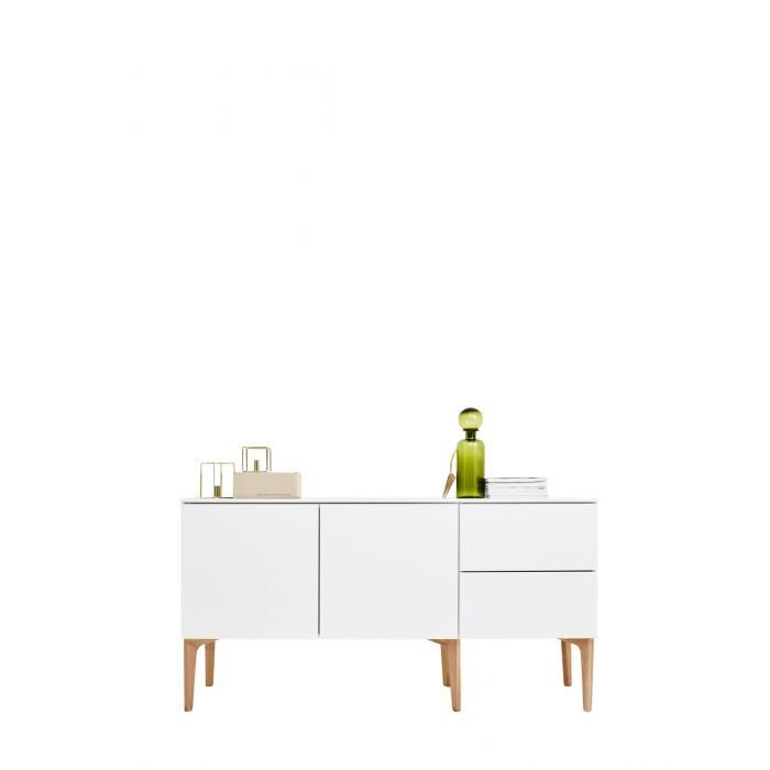 Lundia Fuuga senkki ovilla ja laatikoilla Valkoinen/tammi