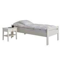 Kiteen Huonekalutehdas Kuusama-bed 80 cm with wooden slatted base, Geschilderd wit