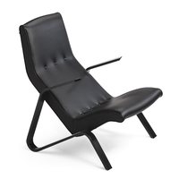 Tetrimäki Oy Grasshopper-armchair, svart, svart läder