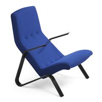 Tetrimäki Oy Grasshopper-armchair, zwart, blauw wol