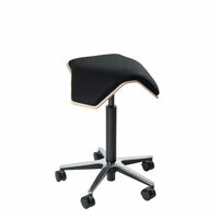 MyKolme design ILOA One office chair, couleur naturelle bouleau / noir tissu