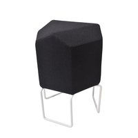MyKolme design TRIPLA Cone -stool, black fabric / 55 cm