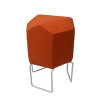 MyKolme design TRIPLA Cone -stool, orange tyg / 55 cm
