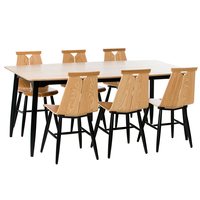 Puulon Oy 1960-chair, Roble / negro