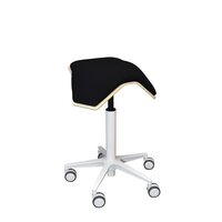MyKolme design ILOA One office chair, couleur naturelle bouleau / noir tissu / snow