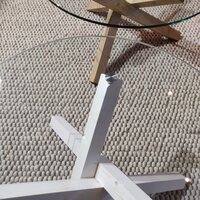 Flying Carpet Punos coffee table, blanc et beige