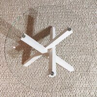 Flying Carpet Punos coffee table, λευκό / Διαυγές γυαλί
