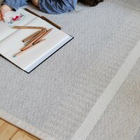 VM Carpet Laituri-villa-paperinarumatto pyöreä, Valkoinen 71