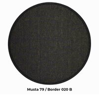 VM Carpet Tunturi-villa-paperinarumatto pyöreä, Musta 79