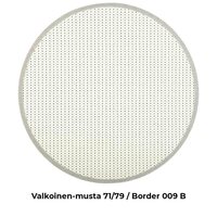 VM Carpet Valkea-villa-paperinarumatto pyöreä, Valkoinen - Musta 71/79