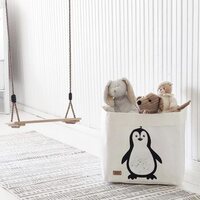 Enjoy Your Life By Demi pingüino-cesta, blanco