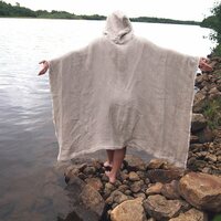 HEMPEA Pielpa Wafel Poncho Handdoek voor Volwassenen