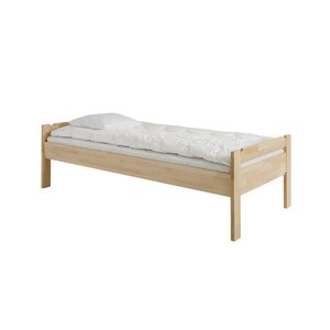 Kiteen Huonekalutehdas Kuusamo-bed 80 cm with wooden slatted base, Lacquered birch