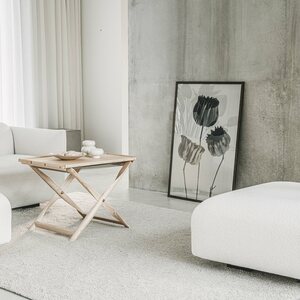VM Carpet Viita-villa-pellavanukkamatto pyöreä, Valkoinen 71