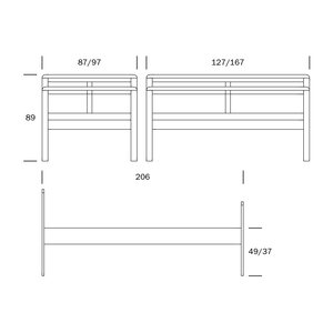 Kiteen Huonekalutehdas Senior Bed 120 cm, High