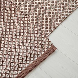 Kik-products Talvimetsä-räsymatto, Ruskea / Luonnonvalkoinen