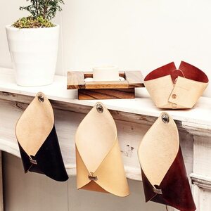 Tina's Design House Fikka-wall pocket, svart / natural / brun