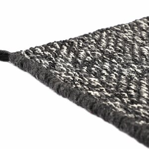 VM Carpet RAE-villamatto, Mustavalkoinen 7971