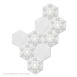 Siinne Hexagon-Schneeflocke-Lichtelement - Akustikplatte mit Licht