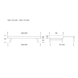 Kiteen Huonekalutehdas Notte Divan/Sofa Bed 200 cm
