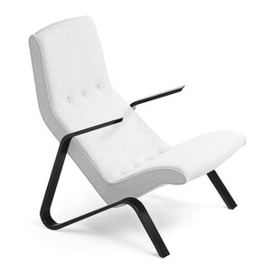Tetrimäki Oy Grasshopper-armchair, black, white wool