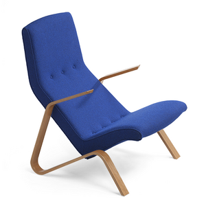 Tetrimäki Oy Grasshopper-armchair, quercia, azzurro lana