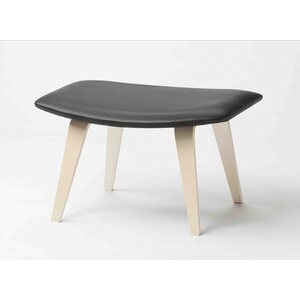 Tetrimäki Oy Grasshopper-footstool, Birke / schwarz Leder