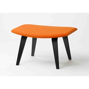 Tetrimäki Oy Grasshopper-footstool, schwarz / orange Stoff