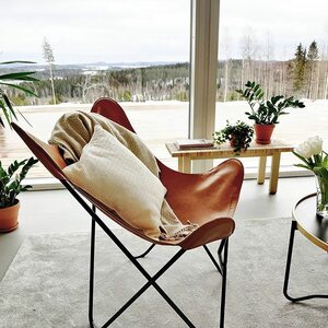 Varax Lepakkotuolin frame, Svart / brun konstläder