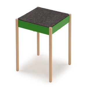 Vivero La Table -jakkara puujaloilla ja huopaistuimella