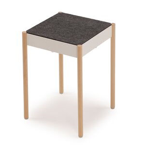 Vivero La Table stool with wooden legs and felt seat