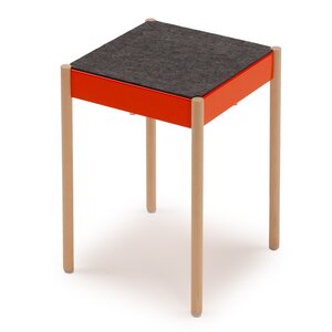 Vivero La Table stool with wooden legs and felt seat